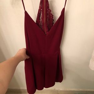 S/M dainty hooligan maroon romper